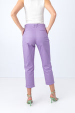 Solid Cotton Pants Lilac Wash