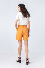 Solid Bermuda Pants Golden Pants
