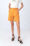Solid Bermuda Pants Golden Pants