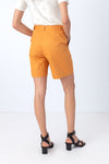 Solid Bermuda Pants Golden Pants