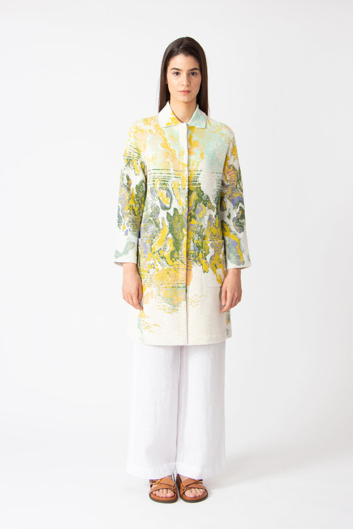 Jacquard Coat, Terrain Pattern