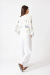 Pullover with Embroidery, Garden Nostalgic Pattern