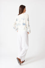 Pullover with Embroidery, Garden Nostalgic Pattern