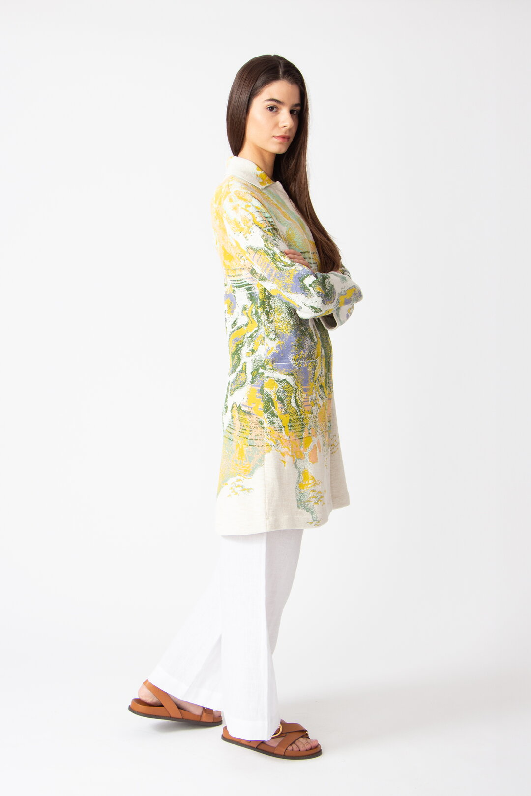 Jacquard Coat, Terrain Pattern