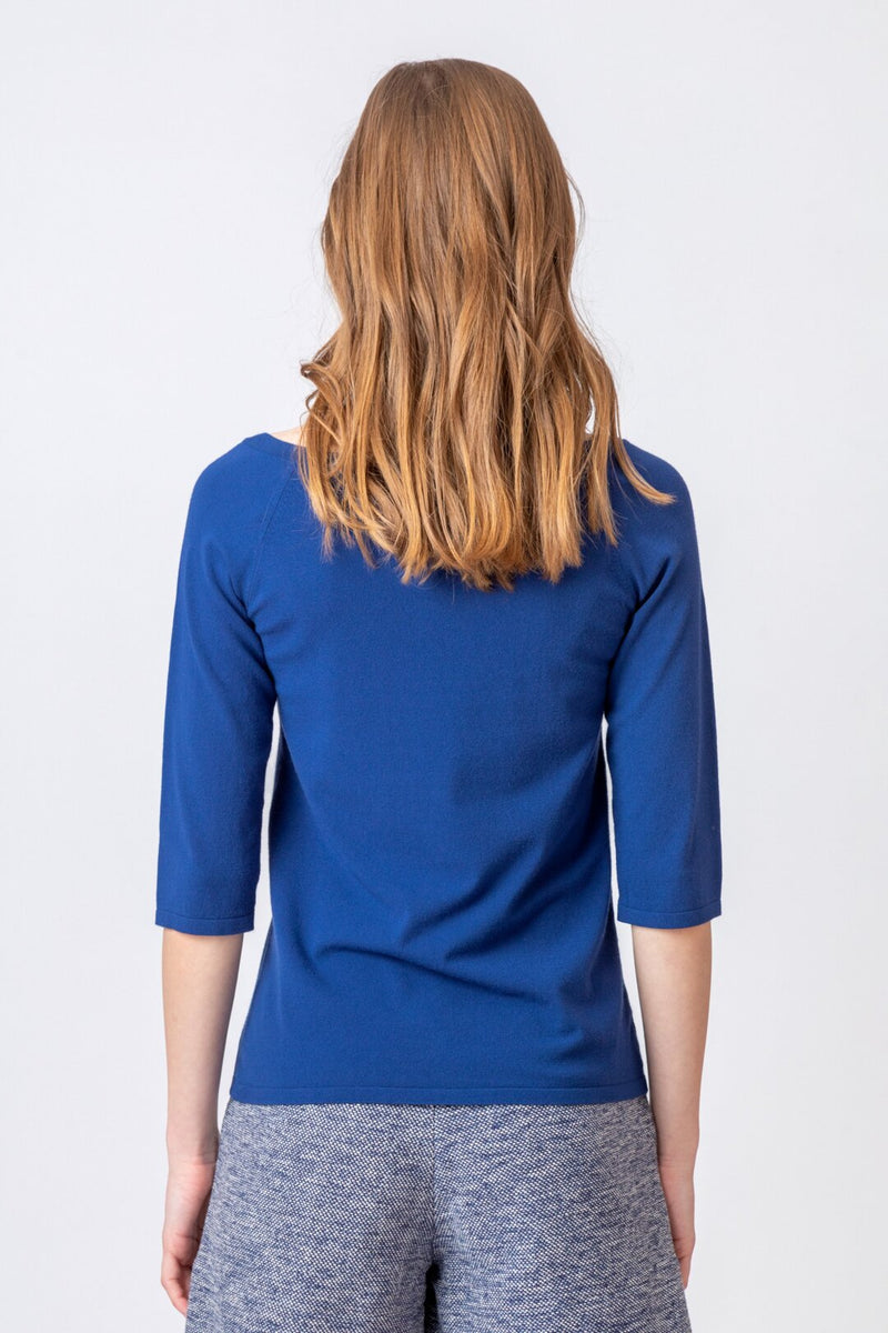 Solid Pullover, V-Neck Black Wash