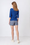 Solid Pullover, V-Neck Black Wash