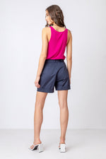 Knitted Camisole, Structure Pattern Magenta Wash