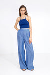 Linen Pants Stone Blue