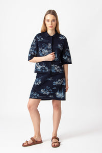 Skirt with Embroidery, Garden Nostalgic Pattern