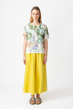Printed Pullover, Terrain Pattern White Wash