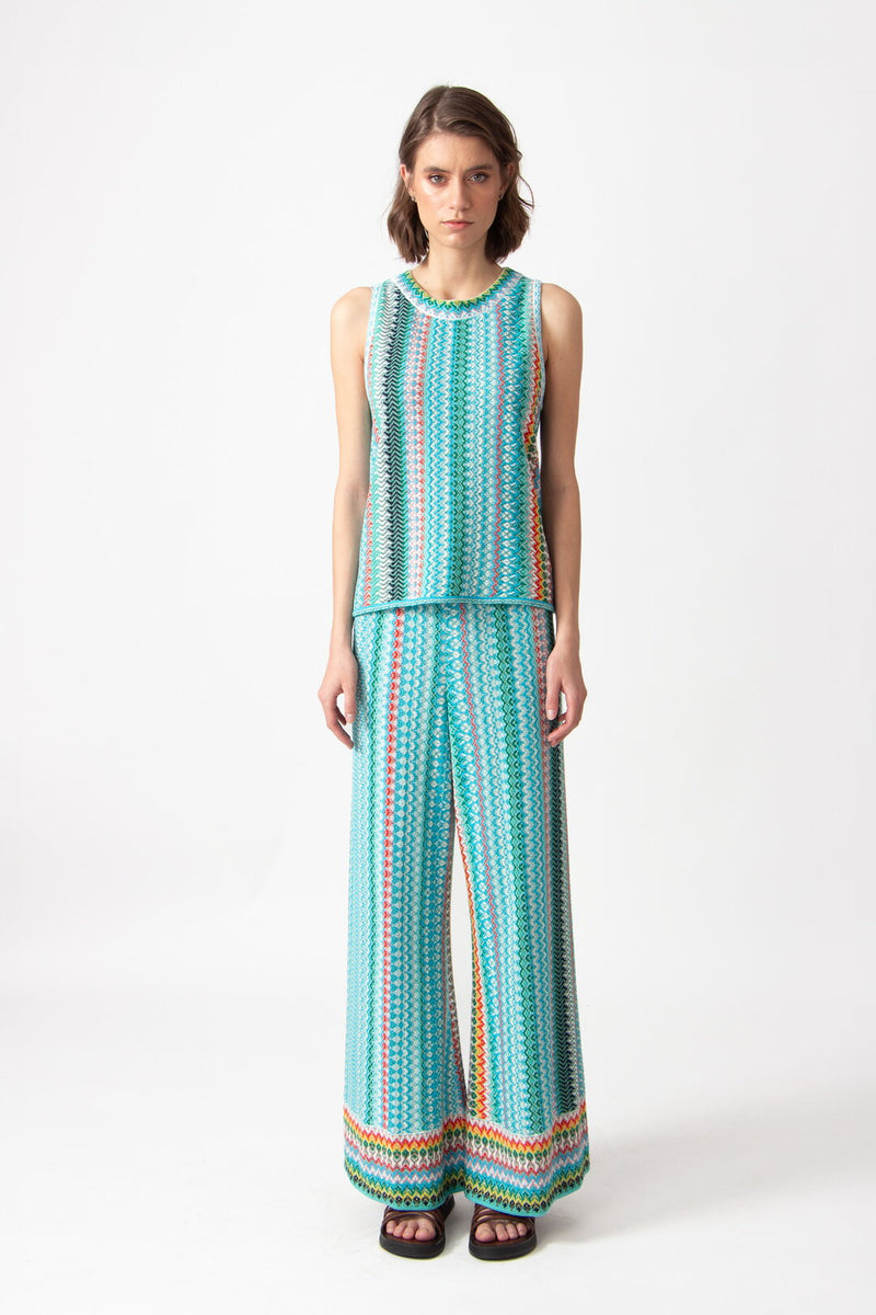 Sleeveless Pullover, Retro Crochet Patter Capri Wash