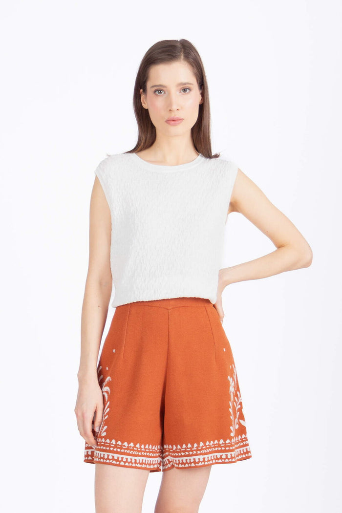 Ivko Jacquard Shorts, Urban Botanic Pattern
