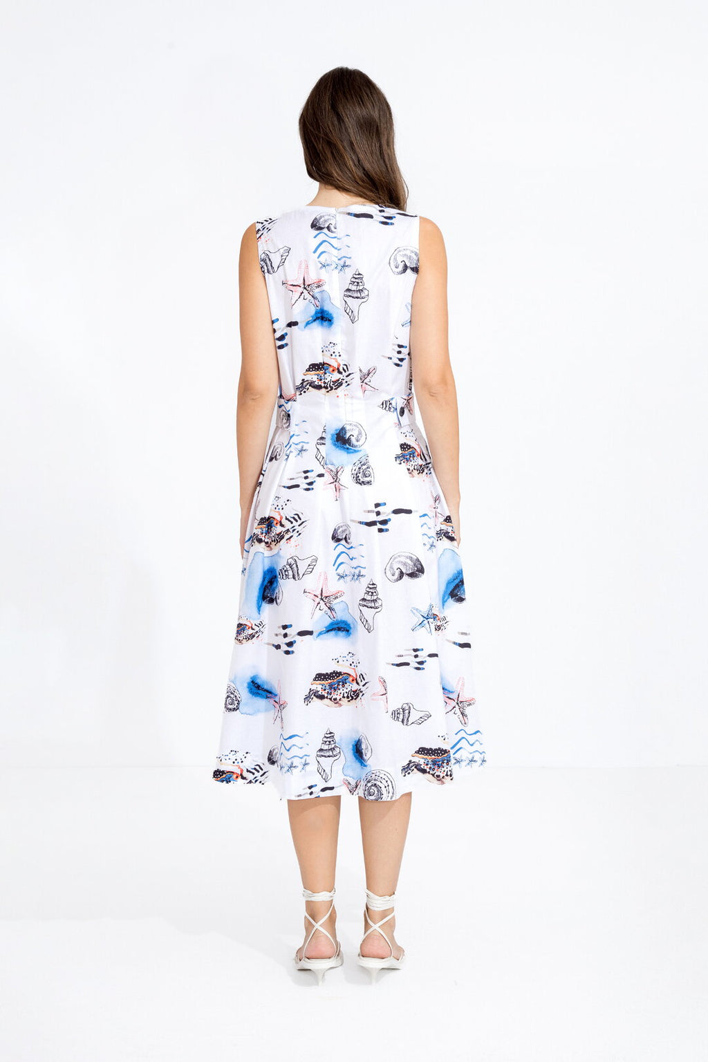 Sleeveless Dress, Seabed Motif