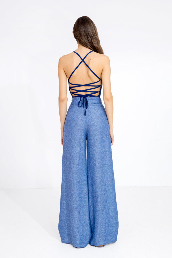 inen Pants Stone Blue Wash