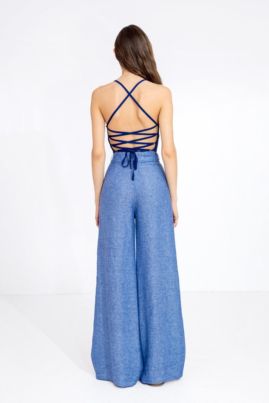 inen Pants Stone Blue Wash