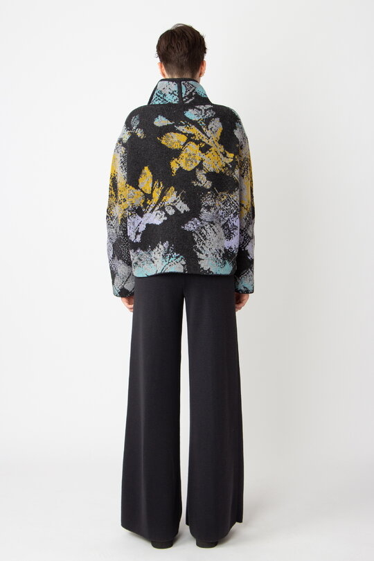 Jacquard Rollneck Jacket, Camouflage Pattern