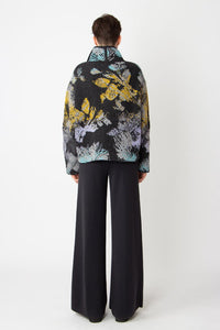 Jacquard Rollneck Jacket, Camouflage Pattern