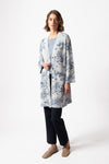 Long Cardigan, Garden Nostalgic Pattern Blue China