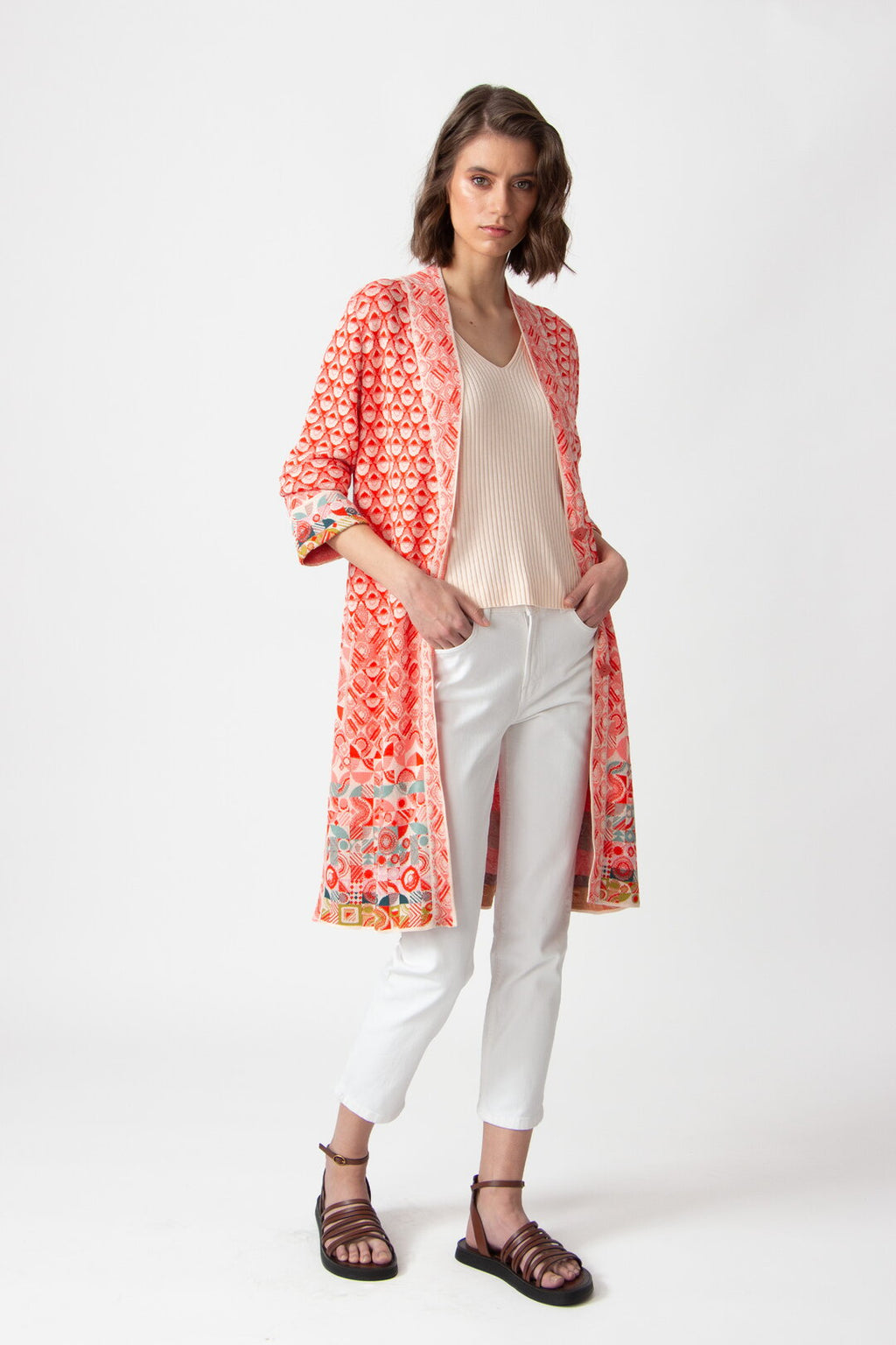 Jacquard Coatigan, Mix&Match Pattern