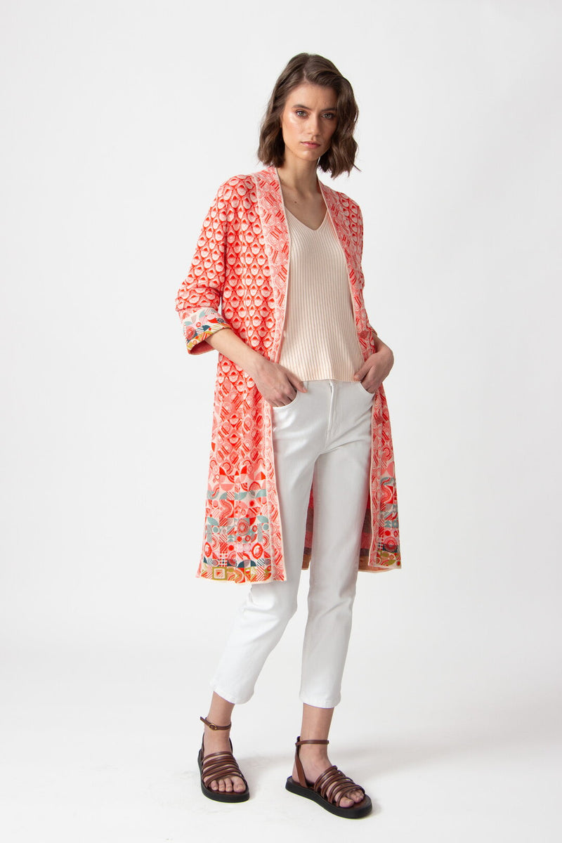 Jacquard Coatigan, Mix&Match Pattern