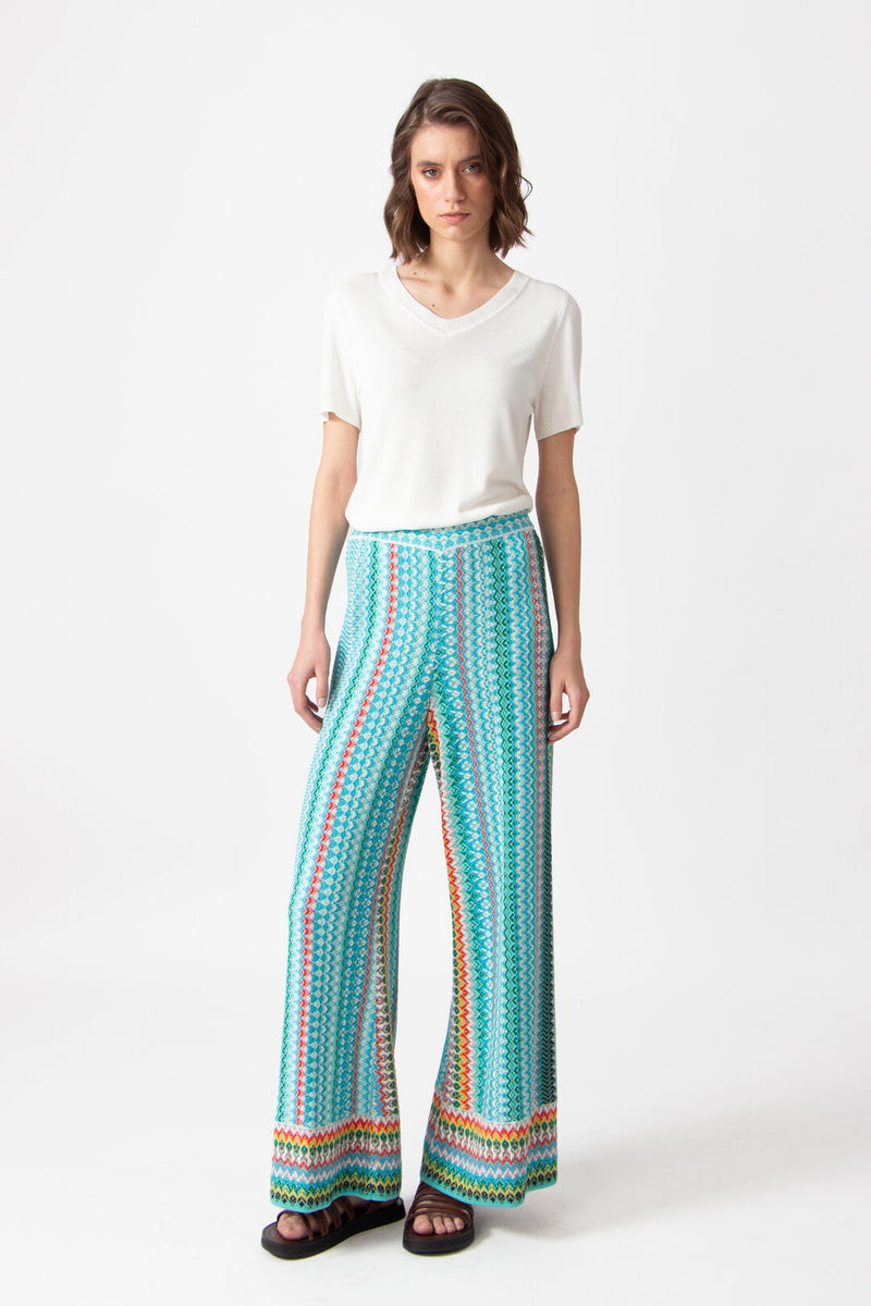 Knitted Pants, Retro Crochet Pattern Capri Wash
