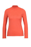 Solid Pullover Roll-Neck