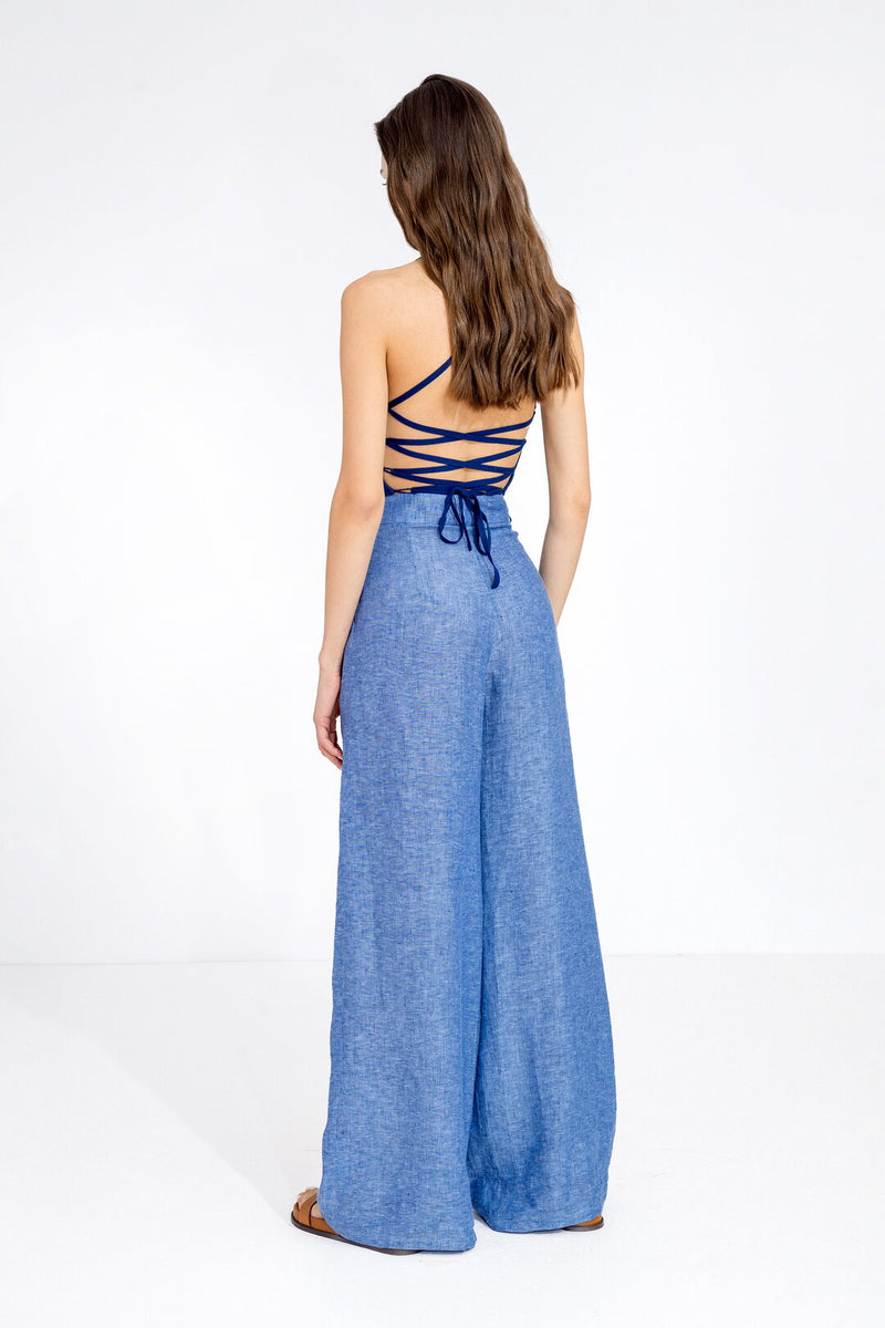 inen Pants Stone Blue Wash
