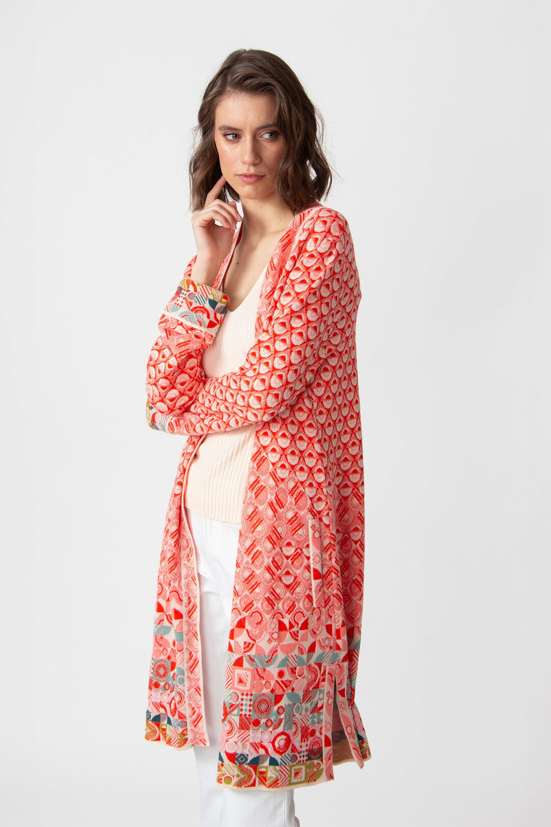 Jacquard Coatigan, Mix&Match Pattern