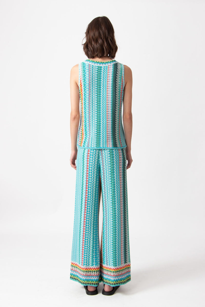 Sleeveless Pullover, Retro Crochet Patter Capri Wash