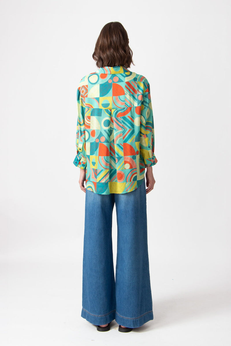 Printed Viscose Shirt, Mix&Match Motif