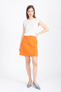 Sleeveless Pullover, Structure Pattern Off White Wash