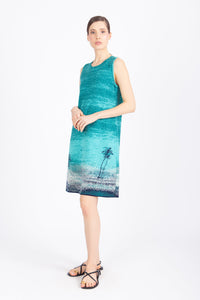 Dress, Urban Sun Pattern - Blue Wash - “Only 1 Available”