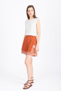 Ivko Jacquard Shorts, Urban Botanic Pattern