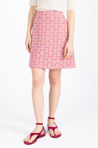 Ivko Skirt, Mediterranean Pattern - Light Pink Wash