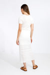 Pencil Skirt with slit White