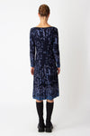 Jacquard Dress, Illumination Pattern Navy Wash