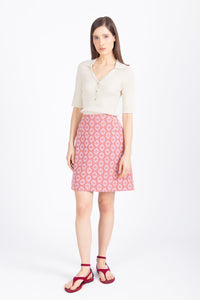 Ivko Skirt, Mediterranean Pattern - Light Pink Wash