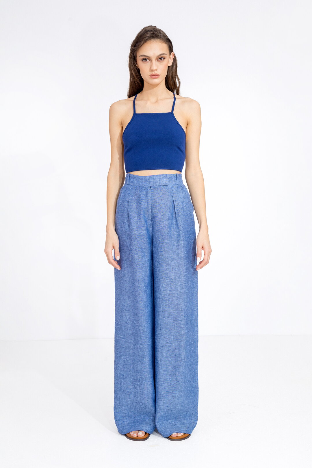 inen Pants Stone Blue Wash