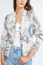 Jacket Seabed Motif - Off-White