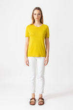 Pullover O-Neck yellow Wash