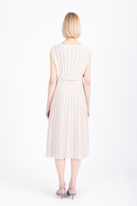 Sleeveless Dress, Floral Pattern Light Pink Wash