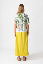 Printed Pullover, Terrain Pattern White Wash