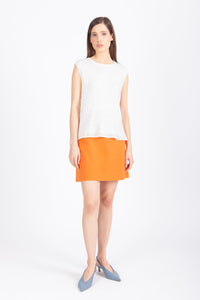 Sleeveless Pullover, Structure Pattern Off White Wash