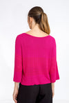 Boat neck Pullover, Structure Pattern Magenta Wash