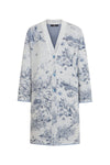 Long Cardigan, Garden Nostalgic Pattern Blue China