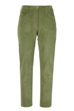 Solid Corduroy Pants - Green