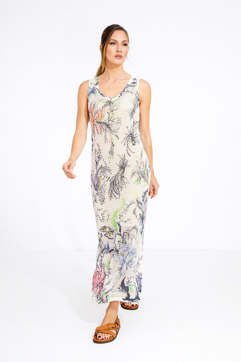 Printed Dress, Seabed Motif