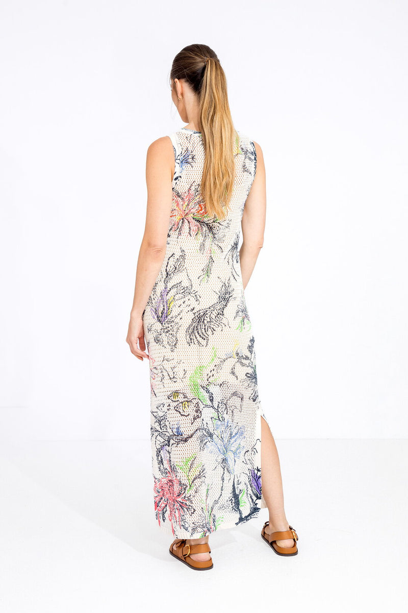 Printed Dress, Seabed Motif