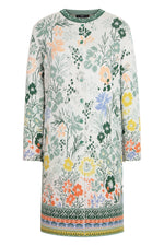 Jacquard Coatigan, Floral Pattern