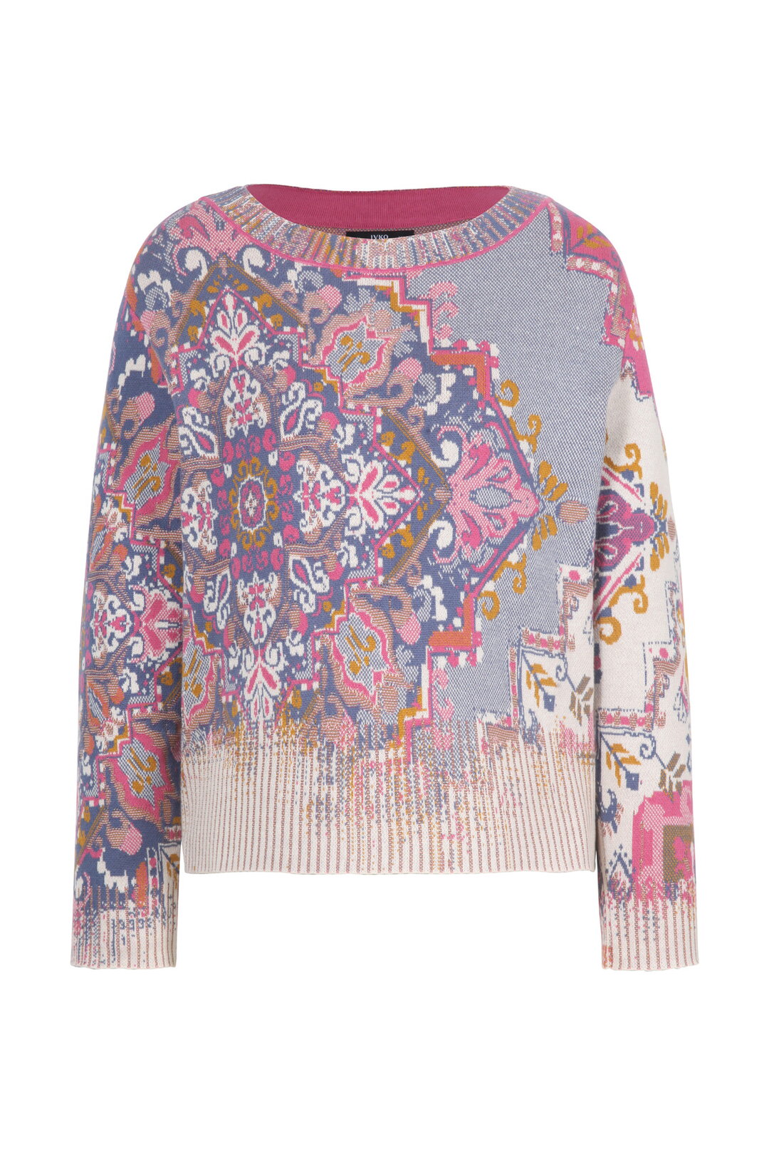 Pullover, Kilim Pattern Wash Off-White